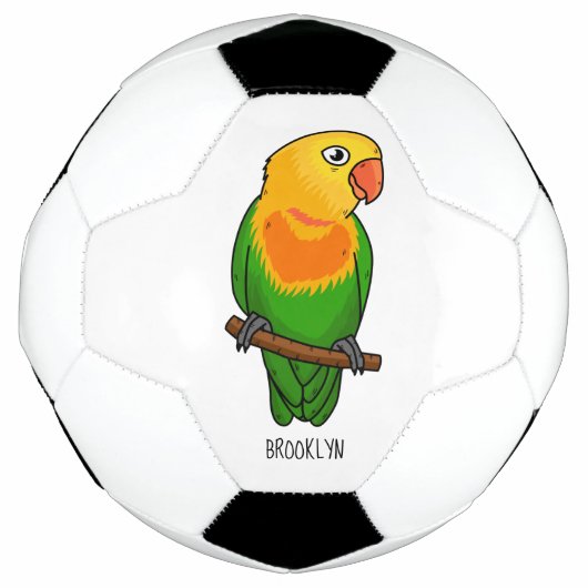 可愛いラバードマンガのオウム サッカーボール (正面)