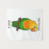 可愛いラバードマンガのオウム タペストリー (正面(横))