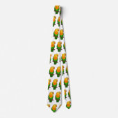 可愛いラバードマンガのオウム ネクタイ (正面)