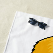 可愛いラバードマンガのオウム ビーチタオル (インサイチュ)