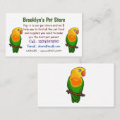 可愛いラバードマンガのオウム 名刺 (正面/裏面)