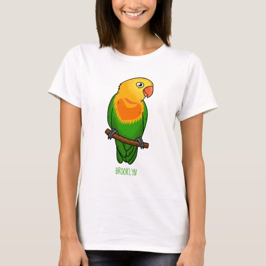 可愛いラバードマンガのオウム Tシャツ (正面)