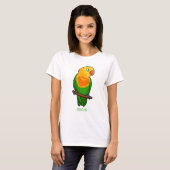 可愛いラバードマンガのオウム Tシャツ (正面フル)