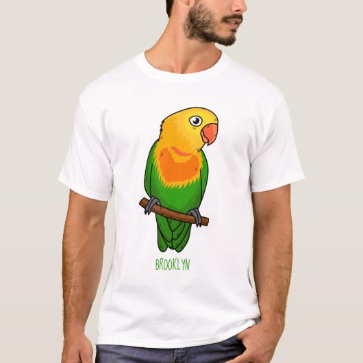 可愛いラバードマンガのオウム Tシャツ (正面)
