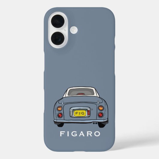 可愛いラピスグレーフィガロカーモノグラム人形 Case-Mate iPhoneケース (裏面)