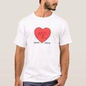 可愛いラブカップルMr&Mrs Tシャツ (正面)