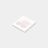 可愛いラブトラックとハートカーゴウォーター色 ポストイット (アングル)