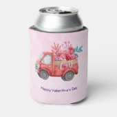 可愛いラブトラックとハートカーゴウォーター色 缶クーラー (缶裏面)