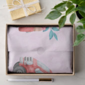 可愛いラブトラックとハートカーゴウォーター色 薄葉紙 (ギフト)