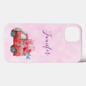 可愛いラブトラックとハートカーゴウォーター色 Case-Mate iPhoneケース (裏面 (横))