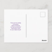 可愛いラブトラックとハート貨物ありがとう ポストカード (裏面)