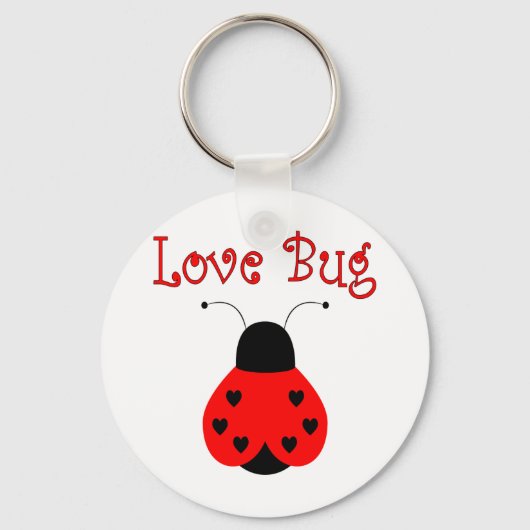 可愛いラブバグハートLadybugキーチェーン キーホルダー (正面)
