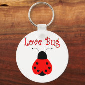 可愛いラブバグハートLadybugキーチェーン キーホルダー (正面)