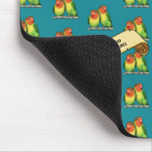 可愛いラブバードフィッシャーのラブバードラテンレトロアート マウスパッド (コーナー)