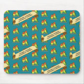 可愛いラブバードフィッシャーのラブバードラテンレトロアート マウスパッド (正面)