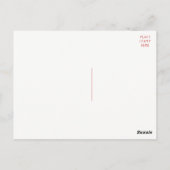 可愛いラブバード赤ブルゴーニュ結婚の愛ブライダル ポストカード (裏面)