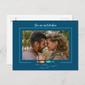 可愛いラブフィッシュの海カスタム写真 ポストカード (正面/裏面)