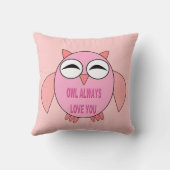 可愛いラブメッセージフクロウ枕 クッション (裏面)