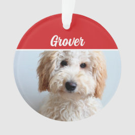 可愛いラブラドールドッグホリデークリスマスフォト オーナメント