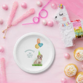 可愛いラブラドールパピー誕生日ポーティバルーン ペーパープレート (パーティー)