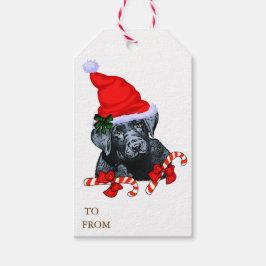 可愛いラブラドールレトリエバーパピークリスマス ギフトタグ