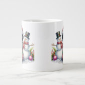 可愛いラブラドールレトリエバーパピードッグクリスマス ジャンボコーヒーマグカップ (正面)