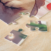 可愛いラブラドールレトリバーとパステルハット&スカーフ ジグソーパズル (側面)