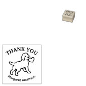 可愛いラブラドール子犬ありがとう ラバースタンプ (押印)