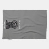 可愛いラブラドール子犬 – 私はドードル! キッチンタオル (横)