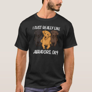 可愛いラブラドール男性へ女性子犬の動物1 Tシャツ