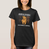 可愛いラブラドール男性へ女性子犬の動物3 Tシャツ (正面)