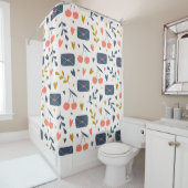 可愛いラブレターとさくらんぼパタン居心地 シャワーカーテン (インサイチュ)
