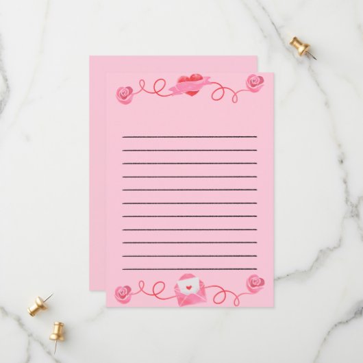 可愛いラブヴァレンティーンズカード セーブザデート (正面/裏面インサイチュ)