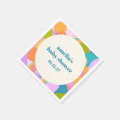 可愛いラベカラフルンダーブルーベビーシャワーカスタム スタンダードカクテルナプキン (角)