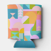 可愛いラベカラフルンダーブルーベビーシャワーカスタム 缶クーラー (裏面)