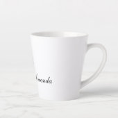 可愛いラベンダーの花 カフェラテマグ (右)