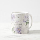 可愛いラベンダーの花 コーヒーマグカップ (正面右)