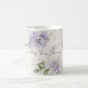 可愛いラベンダーの花 コーヒーマグカップ