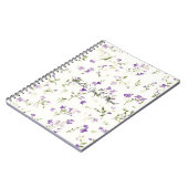 可愛いラベンダーの花 ノートブック (左側)