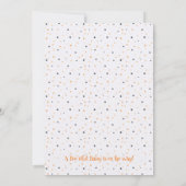 可愛いラベンダーウォーターカラー幽霊ベビーシャワー 招待状 (裏面)