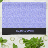 可愛いラベンダーブルーエレガント。 キッチンタオル (折り畳み)