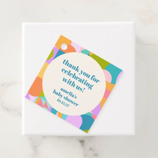 可愛いラベンダーブルーベビーシャワーカスタムサンキューサンキュー フェイバータグ (インサイチュ)