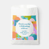 可愛いラベンダーブルーベビーシャワーカスタムサンキューサンキュー フェイバーバッグ (正面)