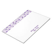 可愛いラベンダー柄の水彩花 ノートパッド (アングル)