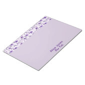 可愛いラベンダー柄の水彩花 ノートパッド (アングル)