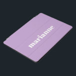 可愛いラベンダー無地の紫の色パーソナライズされた名 iPad PROカバー<br><div class="desc">可愛いラベンダーパープル無地のカラー名パーソナライズされた名iPad Proカバー</div>