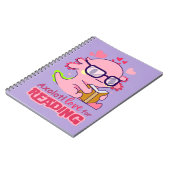 可愛いラベンダー読に対するAxolotl愛 ノートブック (左側)