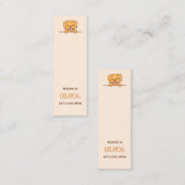 可愛いラボレトリバードッグブックマーク引用文 スキニー名刺 (正面/裏面)