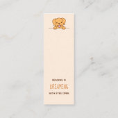 可愛いラボレトリバードッグブックマーク引用文 スキニー名刺 (裏面)