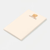 可愛いラボレトリバー犬が上を覗く名前をカスタムする ポストイット (アングル)